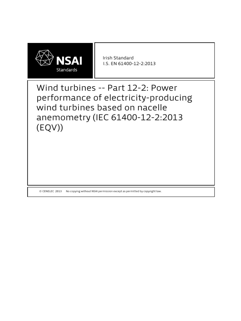 Power Performance of Wind Turbines | PDF | Wind Speed