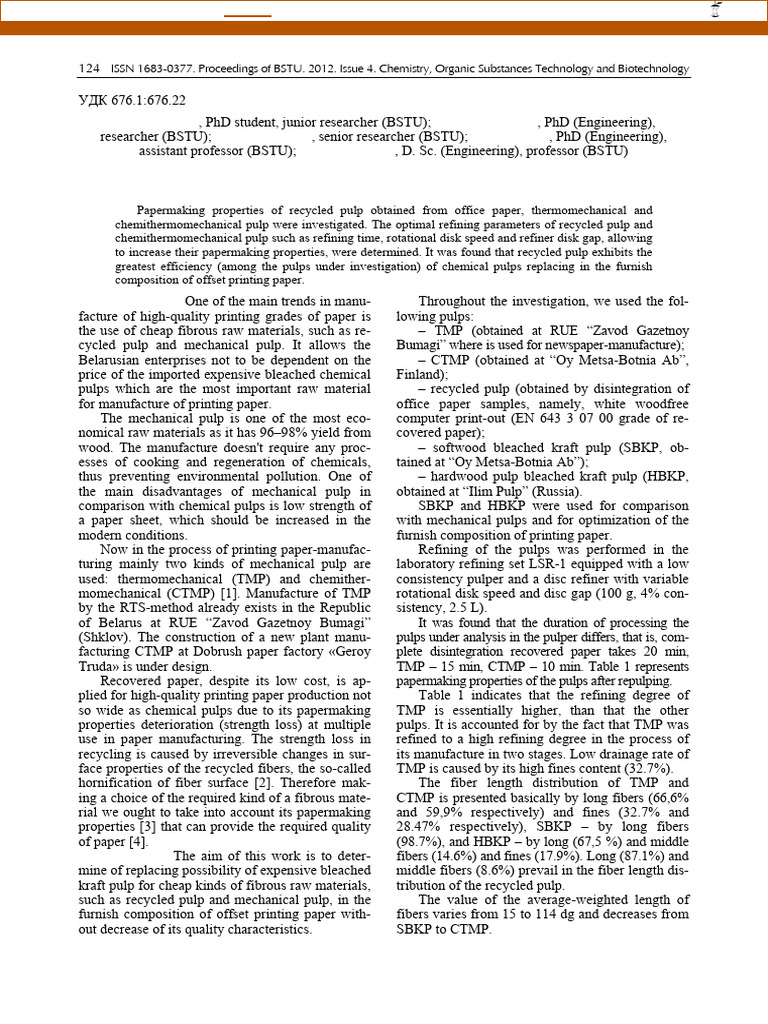 143993038 | PDF | Pulp (Paper) | Paper