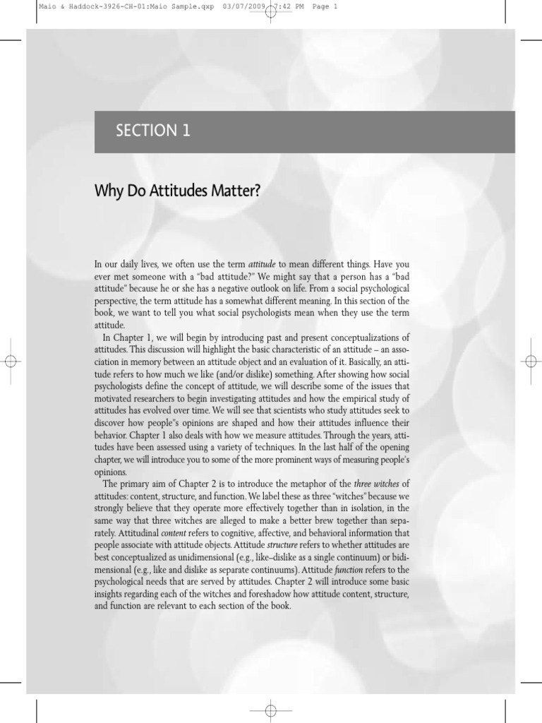 Understanding Attitudes in Psychology | PDF | Attitude (Psychology ...