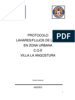 Protocolo Rescate de Víctimas de Lahares Secundarios-Flujos de Lodo en Área Urbana Villa La Angostura COE 2011 Autor: Cristian Sandoval