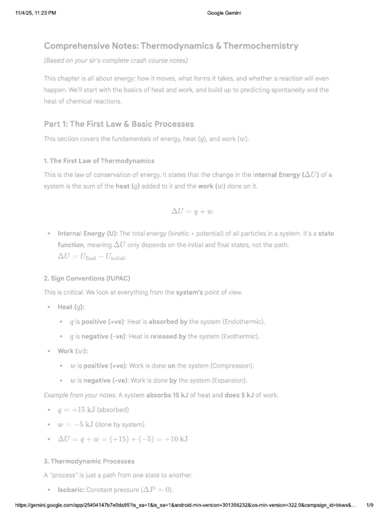 Thermodynamics S | PDF