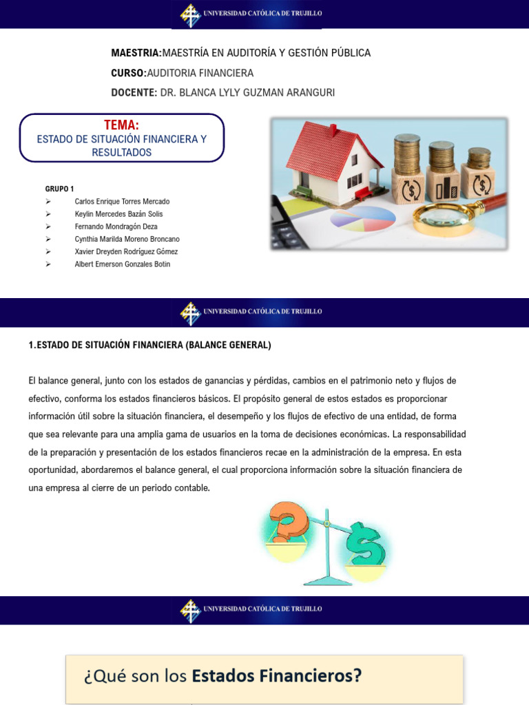Grupo 1 - Estado de Situación Financiera y Resultados - Uct | PDF ...