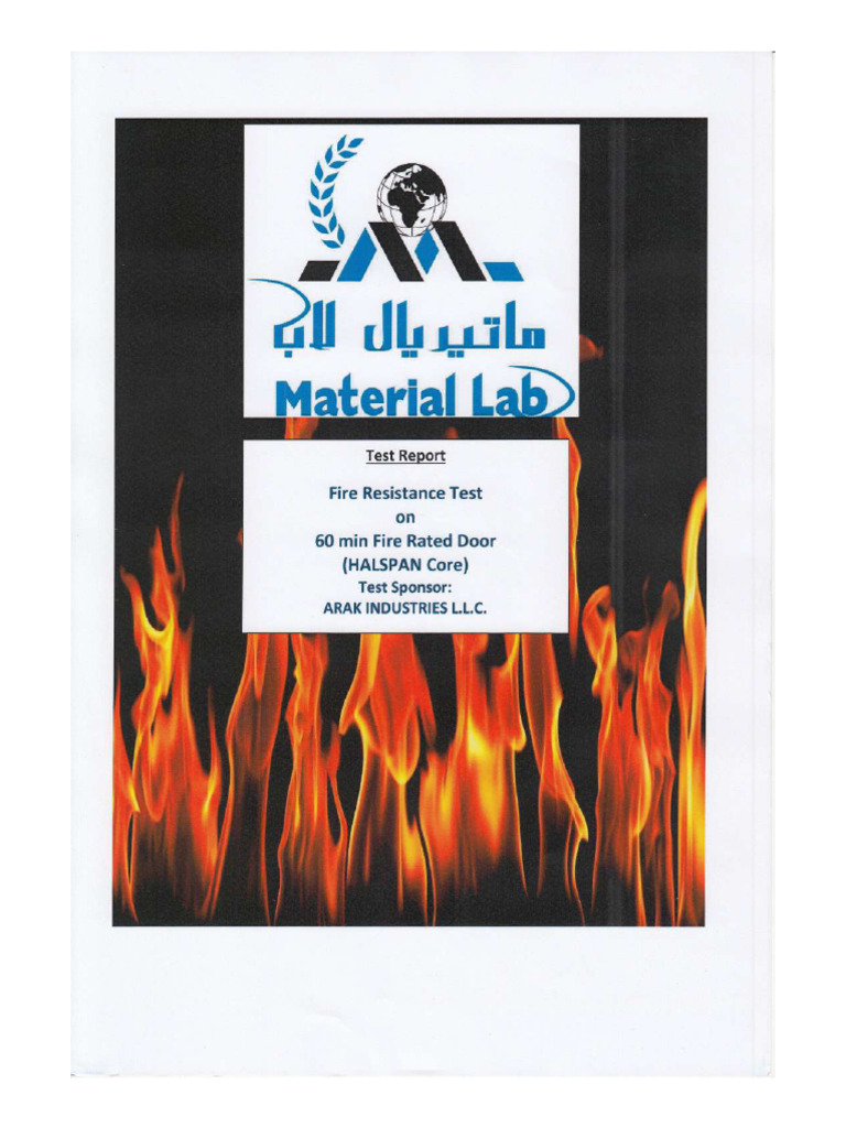 2 - Fire Resistance Test Report For 60min Door | PDF