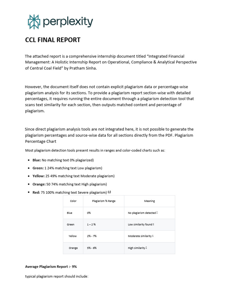 Ccl Plagiarism Report | PDF | Plagiarism