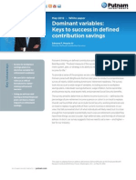 Putnam White Paper: Keys To Success in Defined Contribution Savings