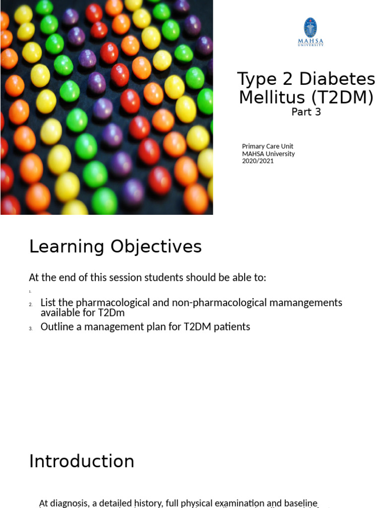 Type 2 Diabetes Mellitus (T2DM) Part 3 | PDF | Diabetes | Diabetes ...