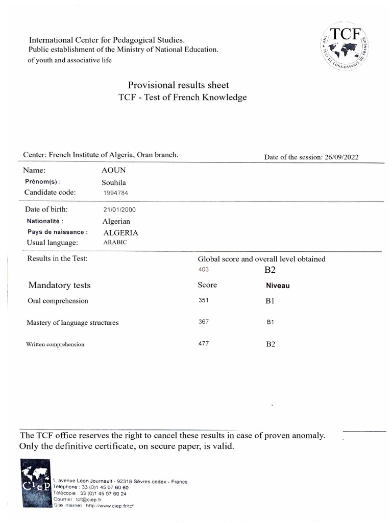 TCF | PDF