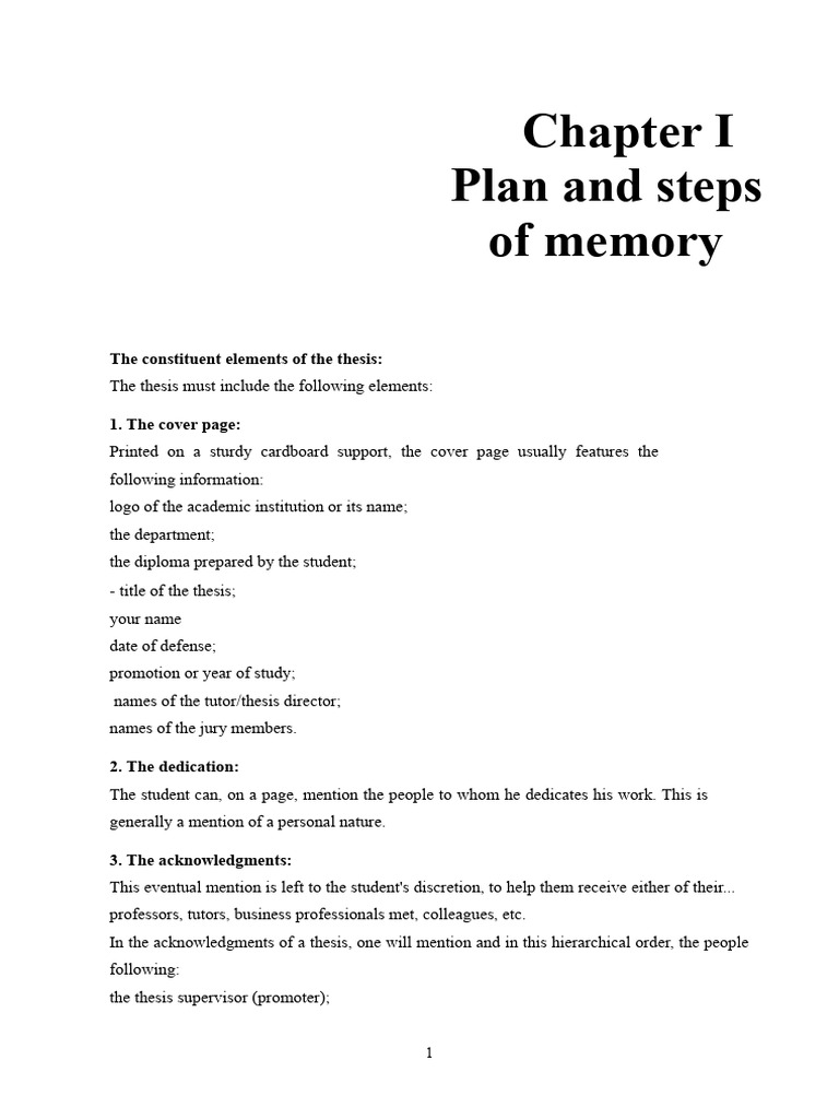 Thesis Structure and Essential Elements | PDF | Thesis