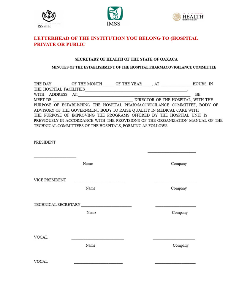 INSTALLATION FORMAT OF COMMITTEE AND UNIT (1).docx | PDF | Health Care