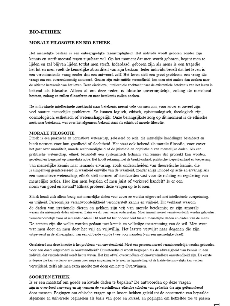 Bio Ethiek | PDF