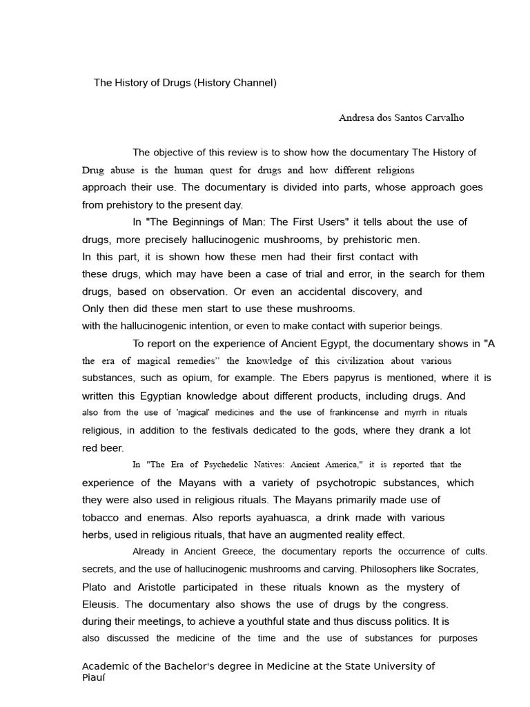 Evolution of Drug Use Through History | PDF | Drugs | Narcotic