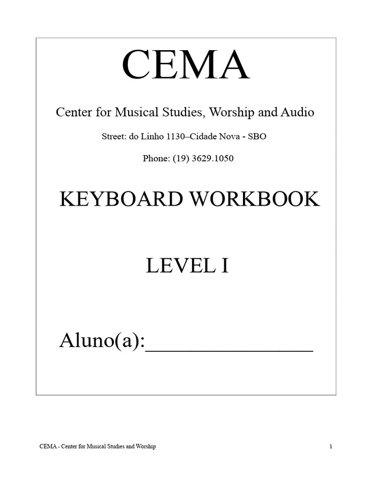 Keyboard Workbook Level I Guide | PDF | Scale (Music) | Chord (Music)
