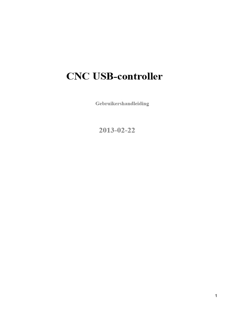 CNC Usb Controller | PDF