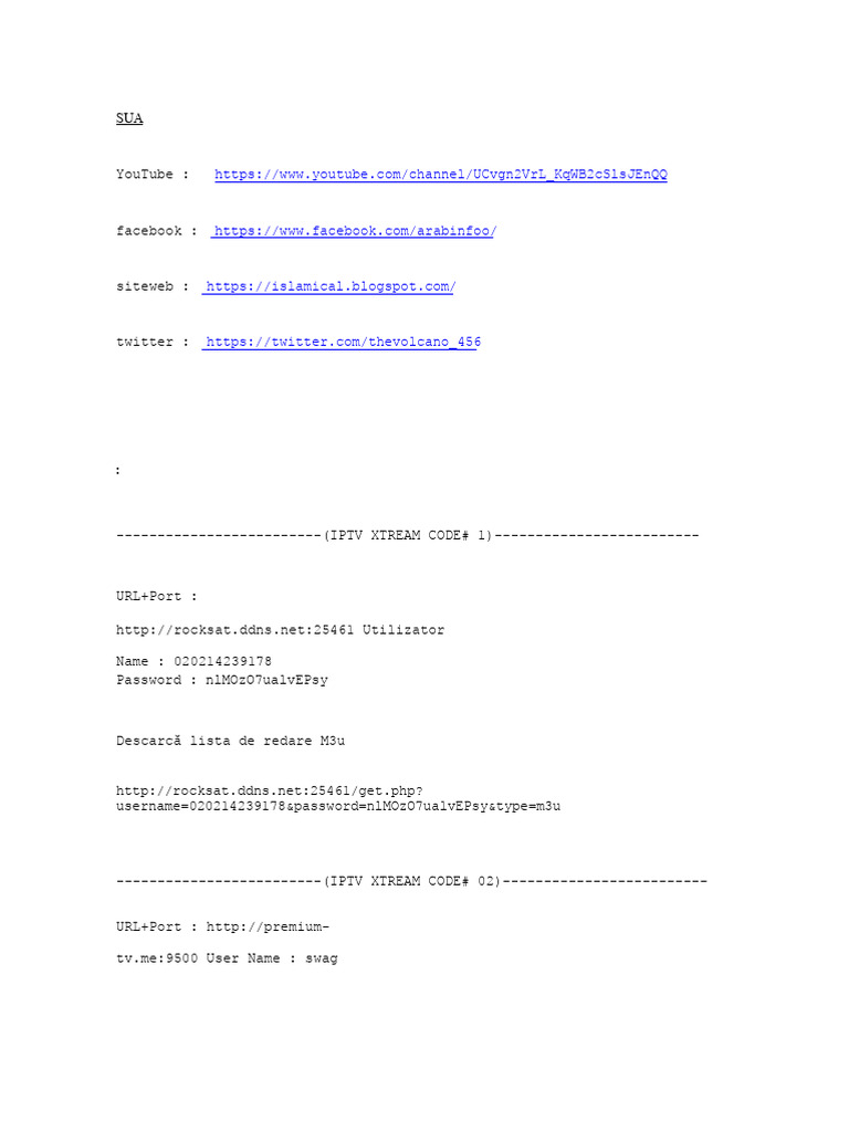 IPTV Xtream Codes List and Access | PDF | Security Technology ...