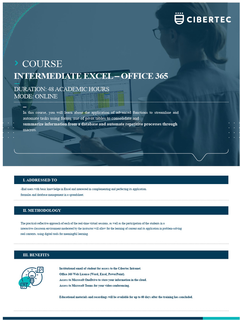 Intermediate Excel Course - Office 365 | PDF | Microsoft Excel | Databases