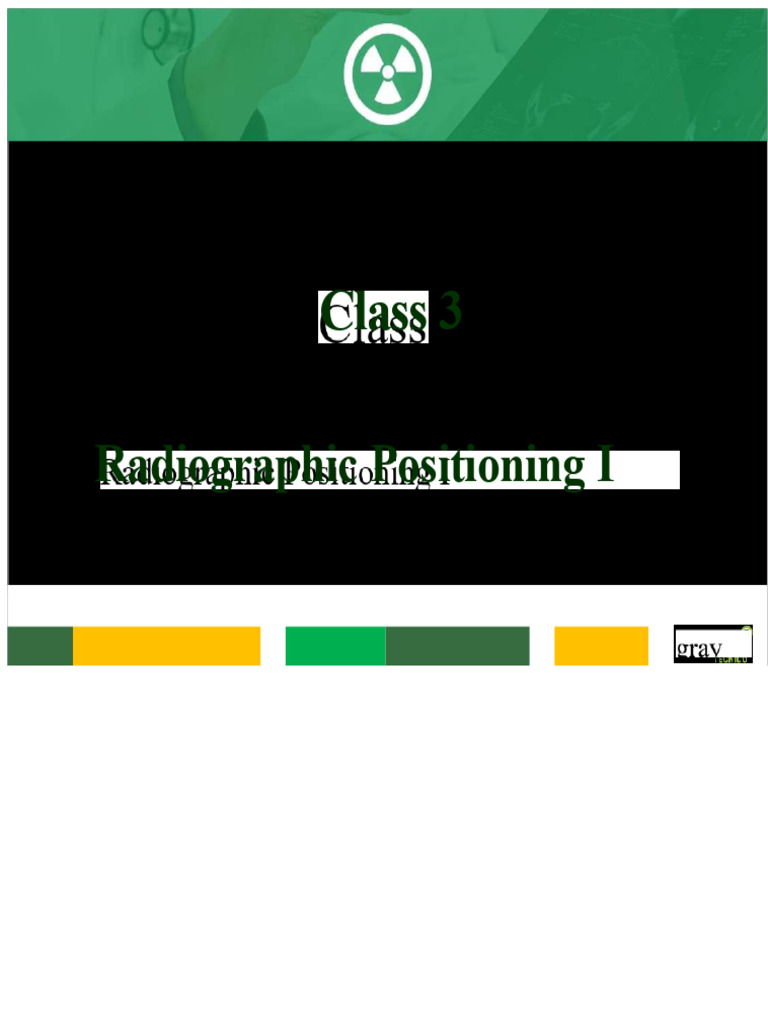 Radiographic Body Positioning Guide | PDF | Anatomical Terms Of Location