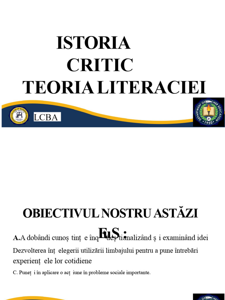Istoria Teoriei Literarității Critice | PDF