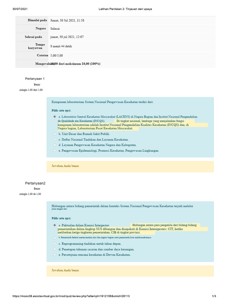 Penilaian Latihan 2 - Modul 2 | PDF
