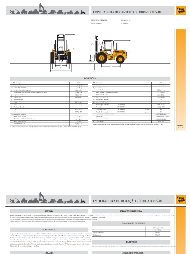 192_JCB_TRATOR_940_RTFL | PDF | Câmbio manual | Engenharia Mecânica