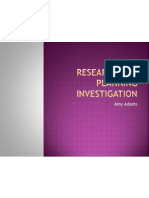 Research and Planning Investigation