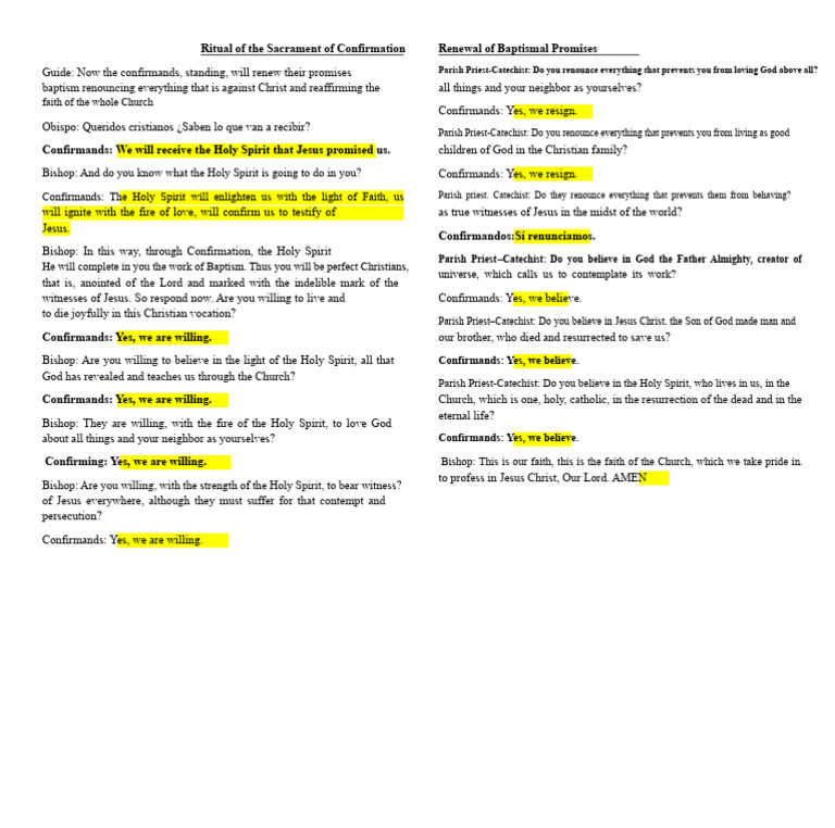 Confirmation Sacrament Renewal Guide | PDF | Confirmation | Baptism