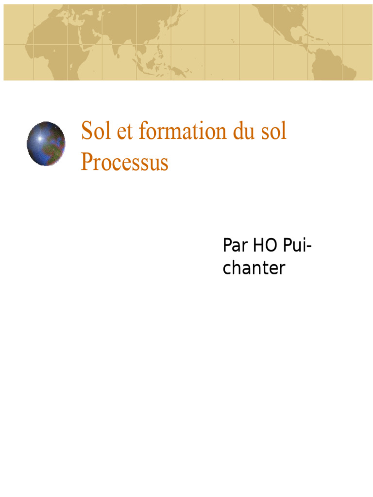 Formation et propriétés des sols | PDF | Sol (pédologie) | Limon