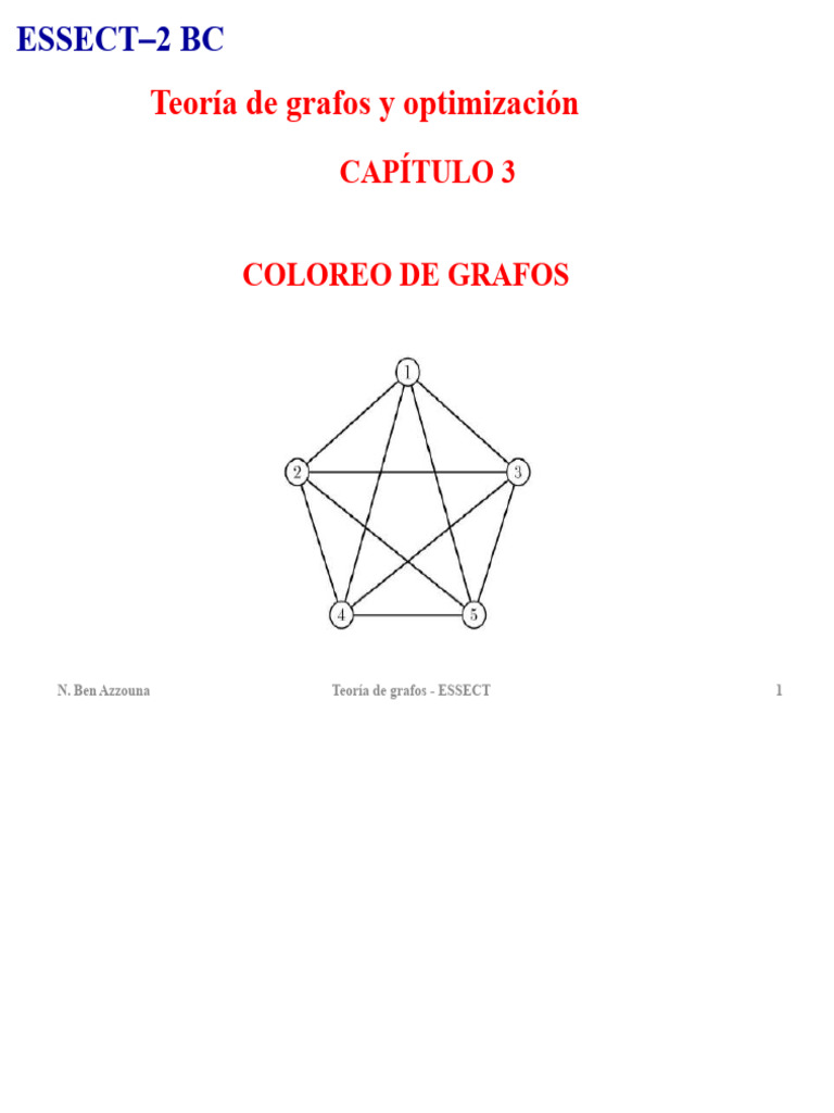 Coloreo de Grafos: Teoría y Algoritmos | PDF | Teoría de grafos ...