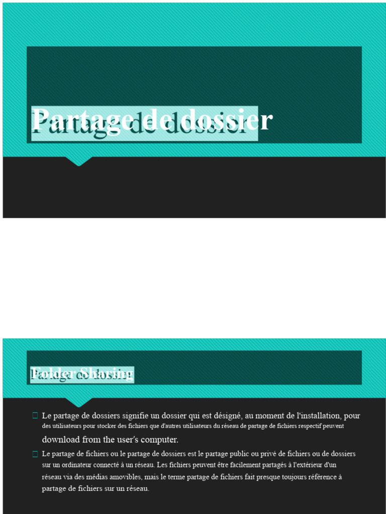 Guide du partage de dossiers sous Windows | PDF