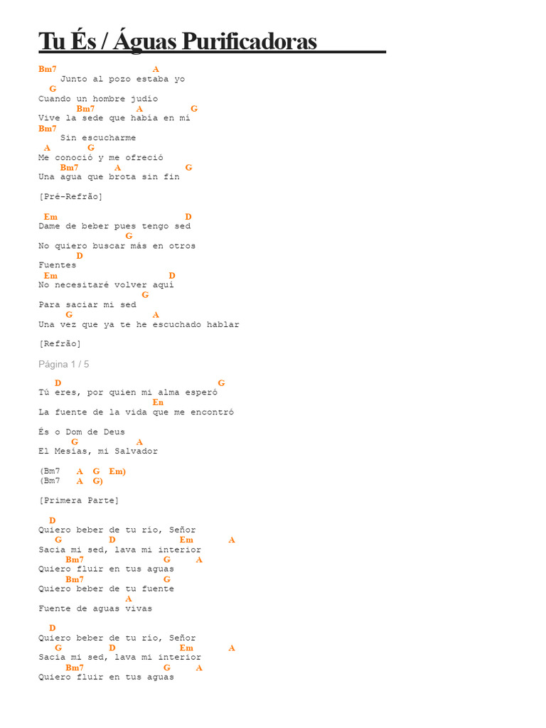 Agua Viva: Canción de Fe y Esperanza | PDF