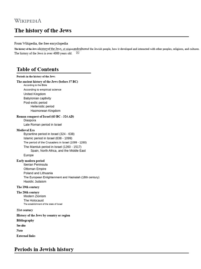 Overview of Jewish History and Culture | PDF | Jews | Jewish History