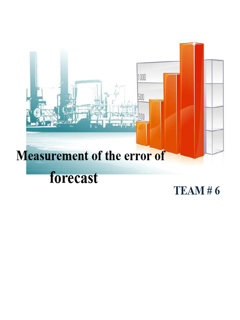 Forecast Error Measurement Techniques | PDF | Forecasting | Mean ...