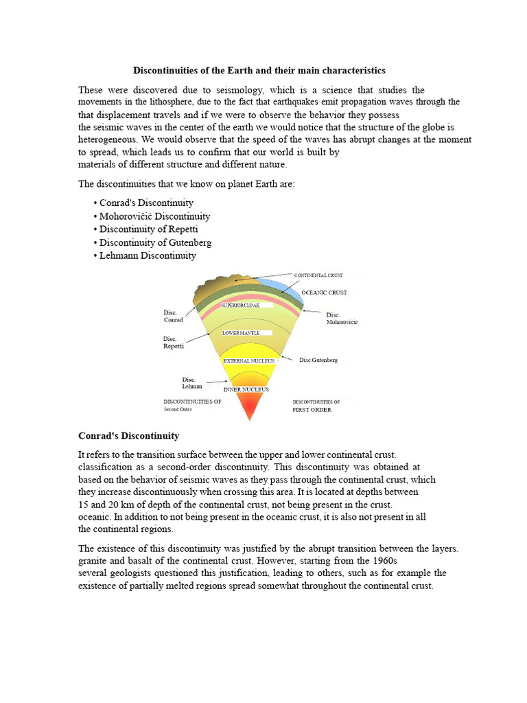 Earth's Discontinuities Explained | PDF | Seismology | Plate Tectonics