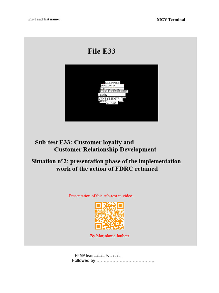 E33 Action Report of FDRC Terminal Situation 2 V2 | PDF | Evaluation ...