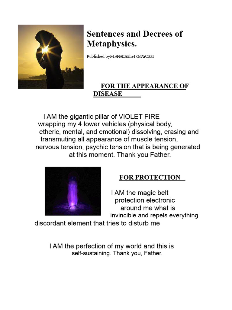 Sentences and Decrees of Metaphysics. Page 17 For The Prayer Student ...