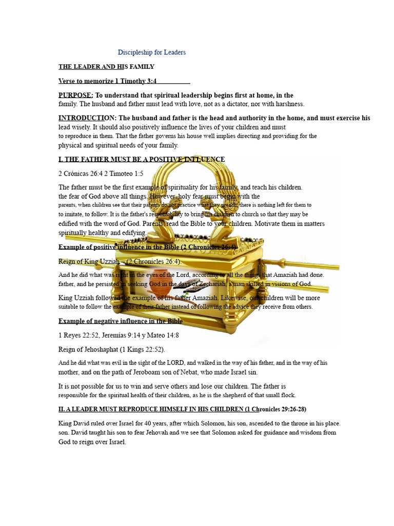 Spiritual Leadership in Family Dynamics | PDF | Books Of Kings ...