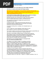 Electrically Safe Work Condition Checklist | PDF