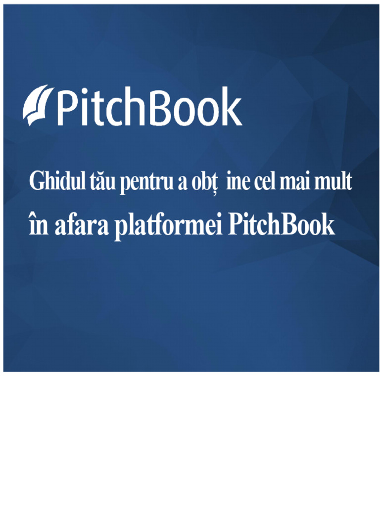 Ghidul PitchBook | PDF