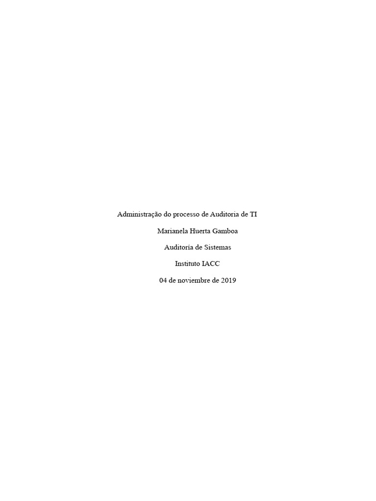 Auditoria de TI: Processo e Importância | PDF | Tecnologia da ...
