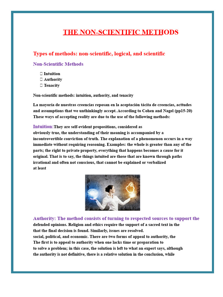 Understanding Non-Scientific Methods | PDF | Scientific Method | Knowledge