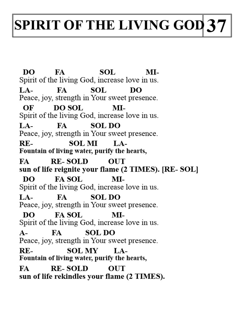 Spirit of The Living God | PDF