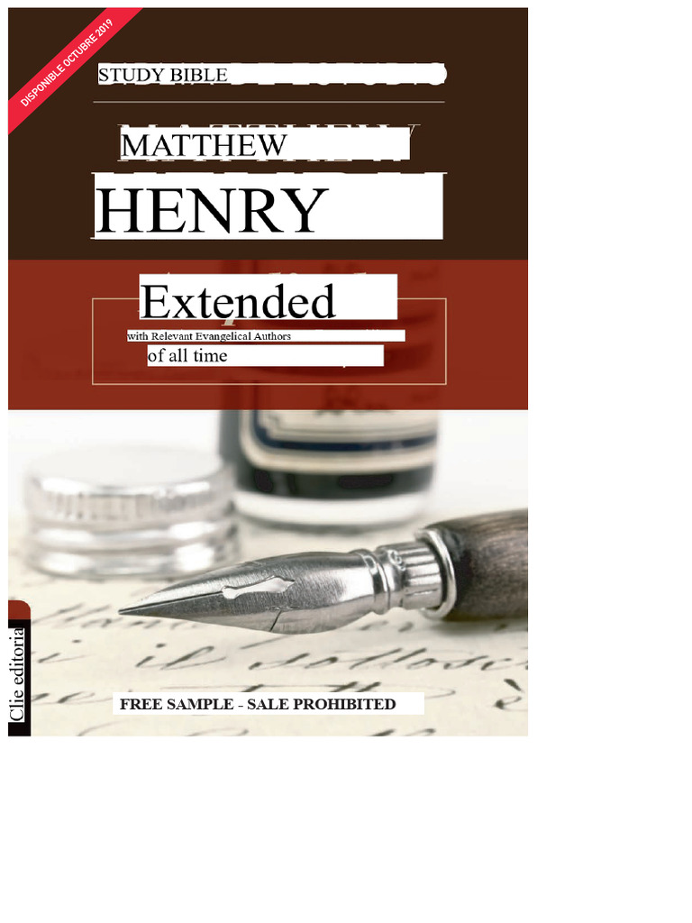 Bible Matthew Henry Free Sample | PDF | Bible | Genesis Creation Narrative
