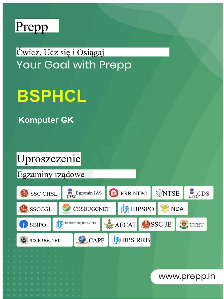 BSPHCL: Komputer GK | PDF