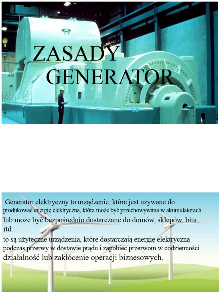 Zasady Działania Generatorów | PDF
