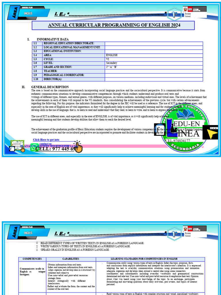Annual English Curriculum 2024 Overview | PDF | English Language ...