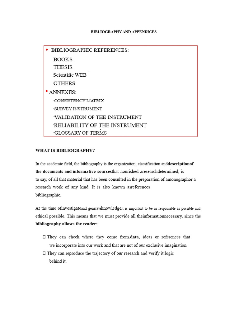 Understanding Bibliographies and Appendices | PDF | Bibliography | Books