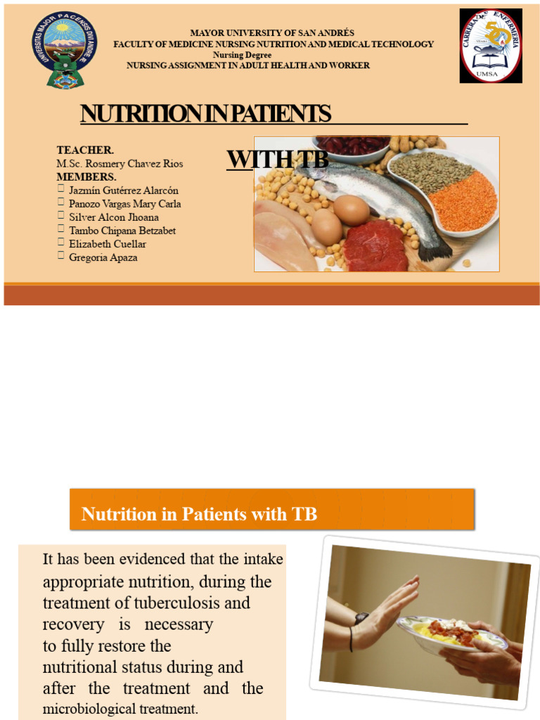 Nutrition Guidelines for TB Patients | PDF | Tuberculosis | Foods