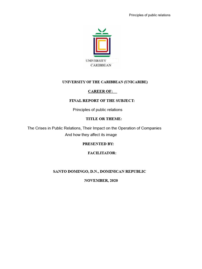 Crisis Management in Public Relations | PDF | Reputation | Communication