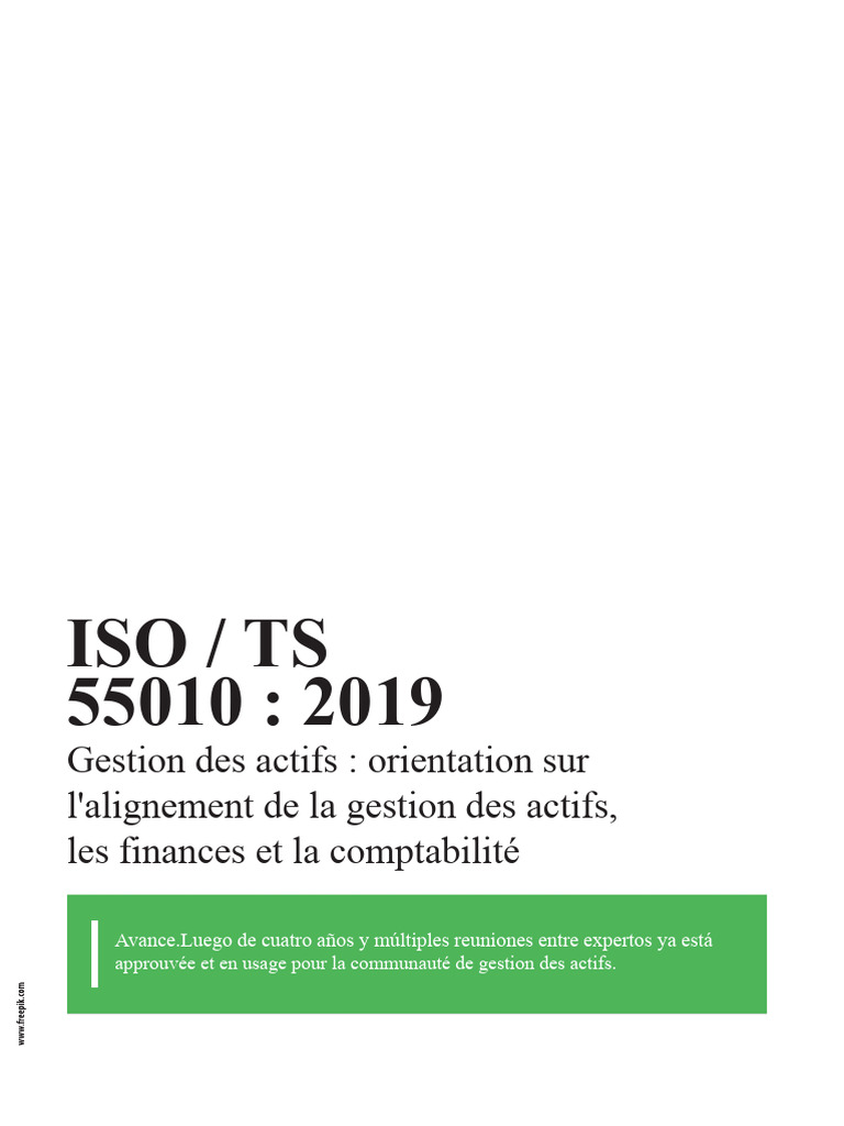ISO 55010 : Alignement en gestion d'actifs | PDF | Organisation ...
