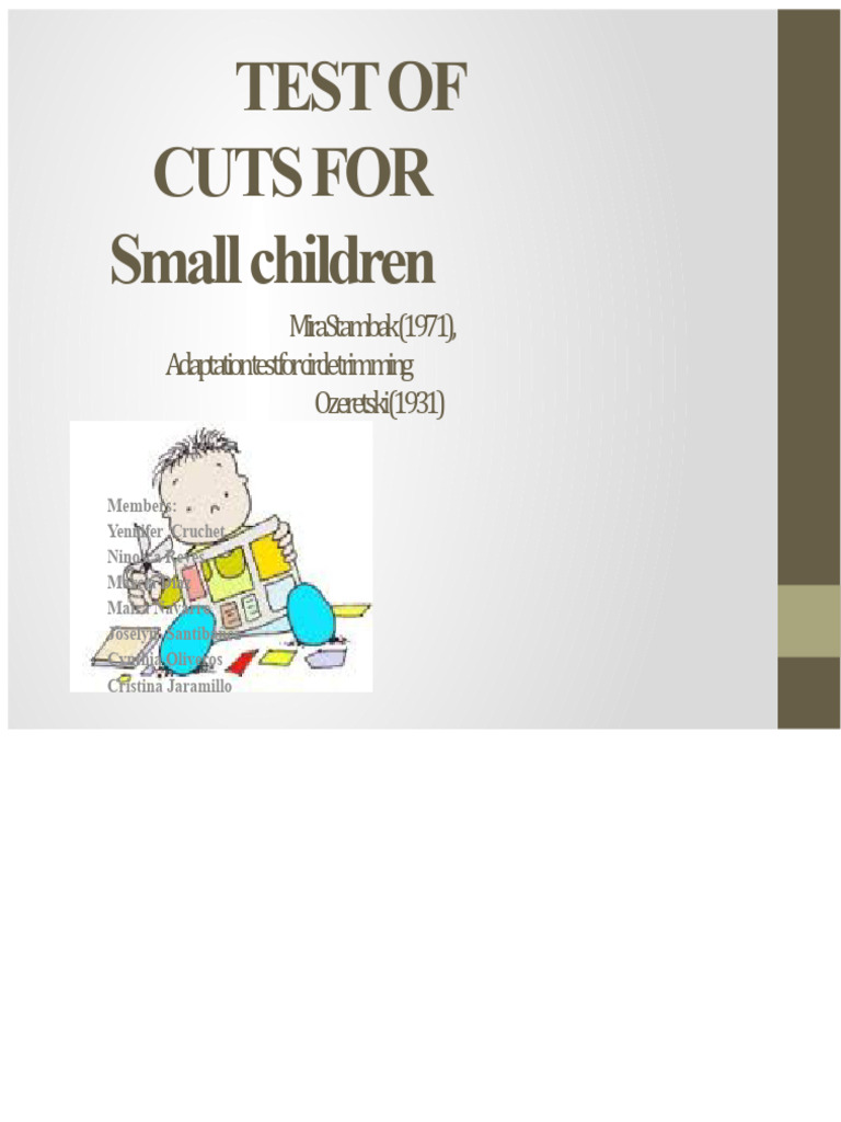 Child Visuomotor Cut Test Guide | PDF