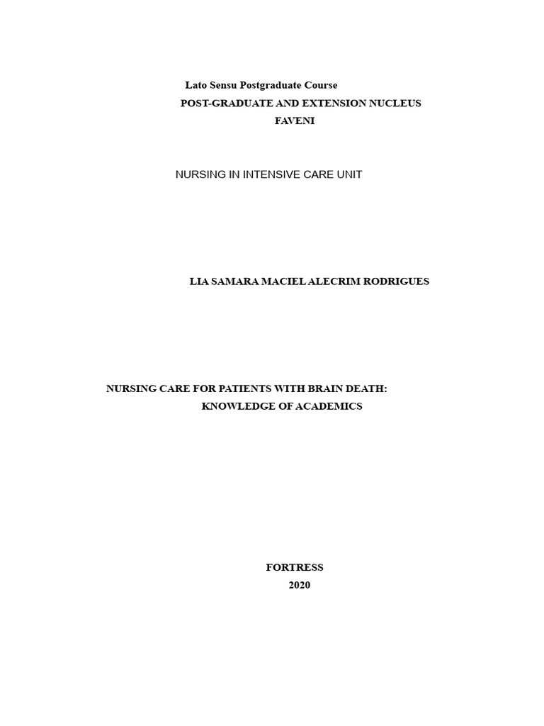 POST-GRADUATION TCC FAVENI COMPLETED (1) | PDF | Organ Donation ...